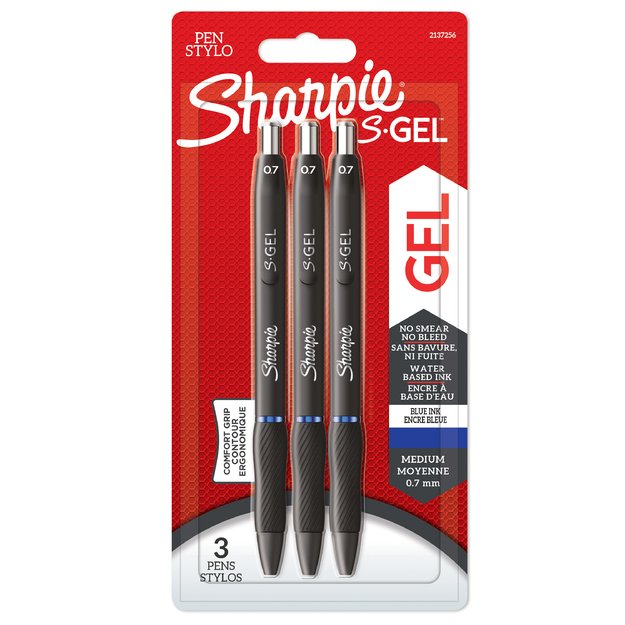 Sharpie - S-Gel Gel Pens - Blue Ink - 3 Count