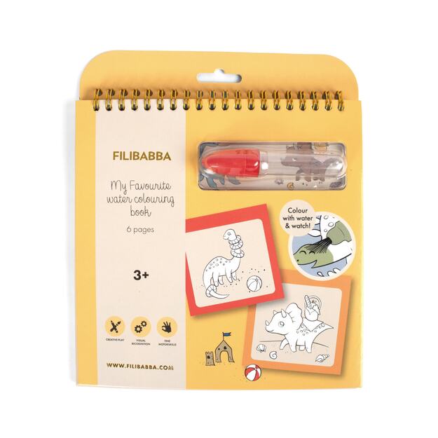 Filibabba - My favourite water colouring book - Dinos (FI-03583) 3