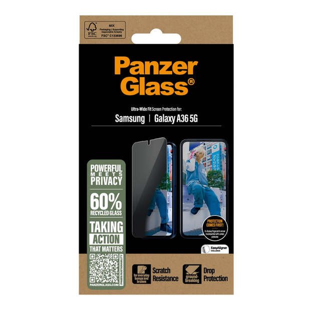 PanzerGlass - Privacy Screen Protector Galaxy new A35 5G Ultra UWF 2