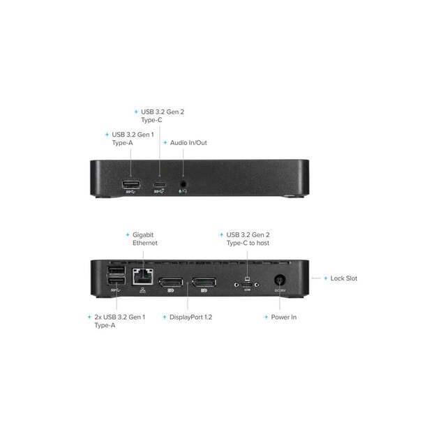 Targus - Universal DisplayLink USB-C Dual 4K DisplayPort Docking Station with 65 W Power Delivery 2