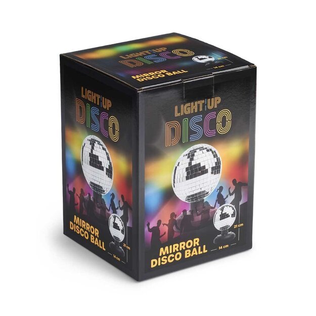 LIGHT - UP - LED Mirror Disco Ball 16cm (MCDC004)
