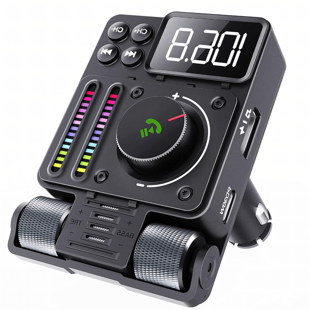 Transmiter Samochodowy Nadajnik Radio Fm Bluetooth 5.3 PD 30W Ładowarka  10