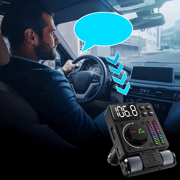 Transmiter Samochodowy Nadajnik Radio Fm Bluetooth 5.3 PD 30W Ładowarka  15