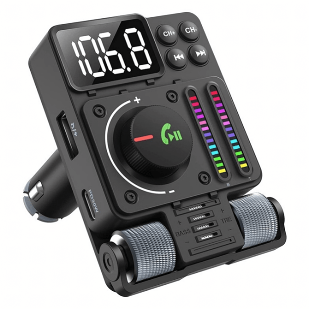 Transmiter Samochodowy Nadajnik Radio Fm Bluetooth 5.3 PD 30W Ładowarka  9