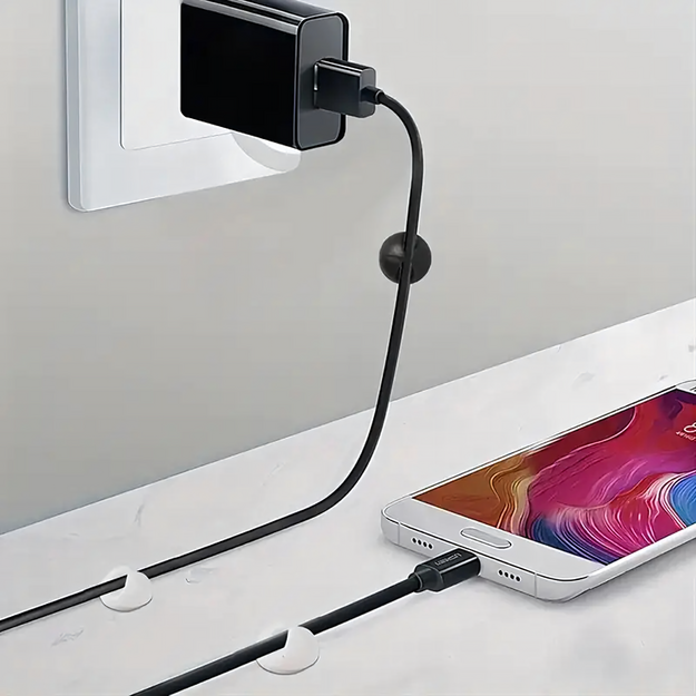 10 x turētājs organizators Klips kabeļu auklāmób Juvelierizstrādājumiemób Stipra balta krāsa