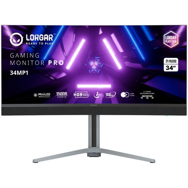 Gaming Monitor LORGAR LRG-34MP1W180C-GY