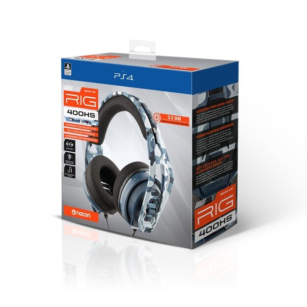 Nacon RIG 400HS Wired Headset Xbox, PC/Mac Camo Blue