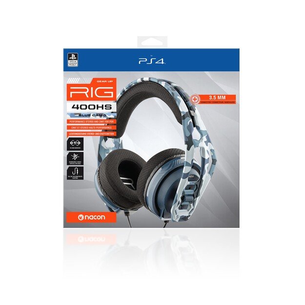Nacon RIG 400HS Wired Headset Xbox, PC/Mac Camo Blue