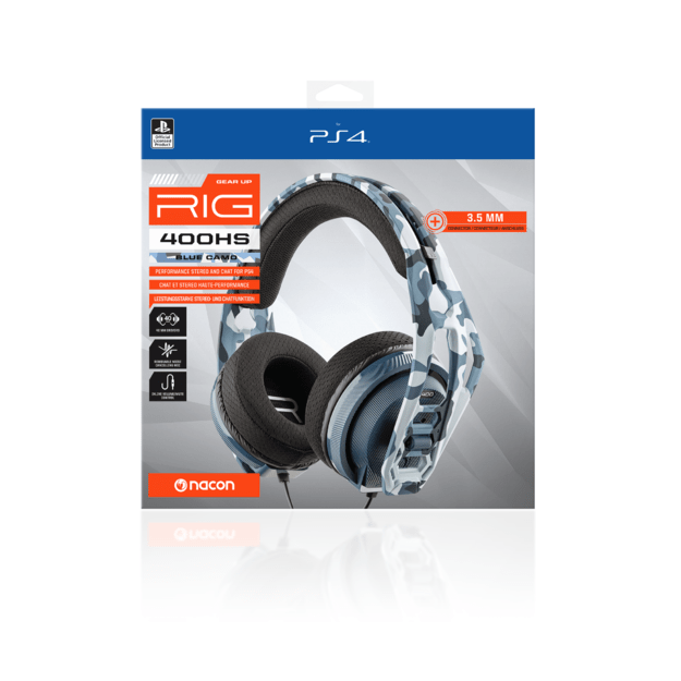 Nacon RIG 400HS Wired Headset Xbox, PC/Mac Camo Blue