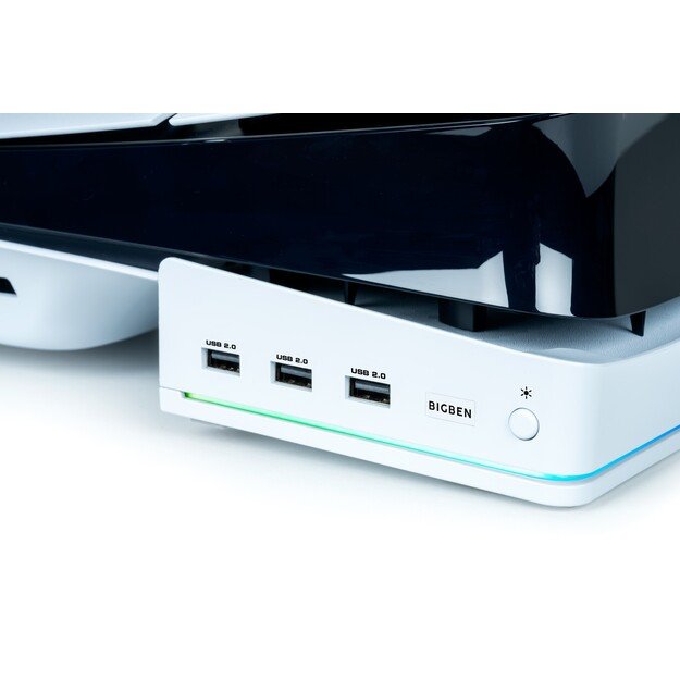 Nacon Horizontal Hub Station RGB/USB Hub, White PS5 Slim 5