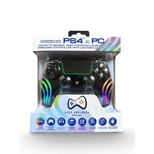 Deep Explorer Wireless Controller Black PS4 / PS3 / PC