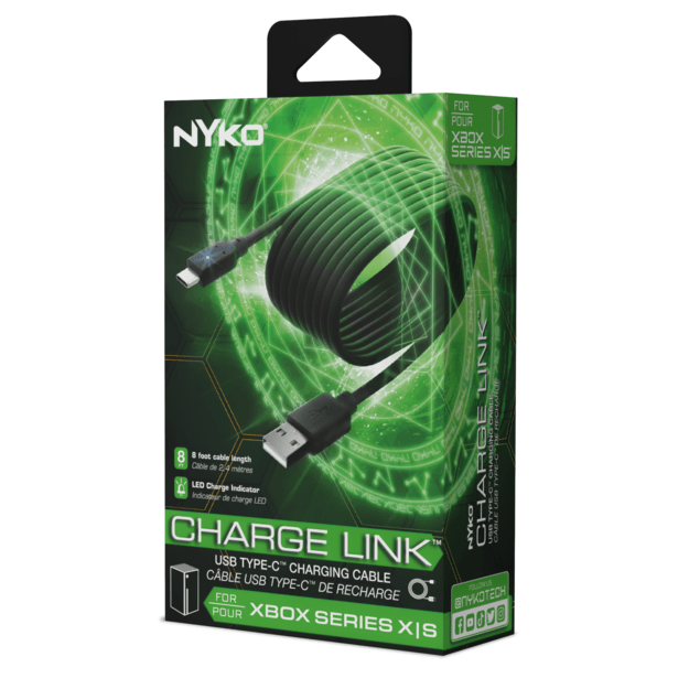 Nyko Charge Link USB/USB-C for Playstation 5 / Xbox Series X - S - 2,5 meter