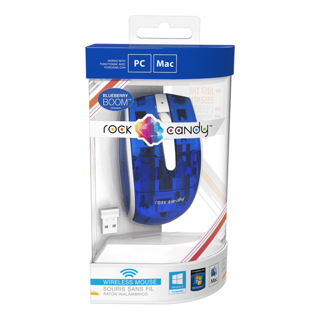Rock Candy Wireless Mouse - Blueberyy Boom