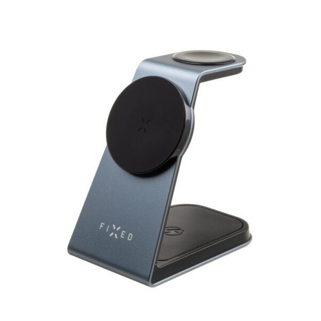 Fixed - 3in1 Mag Aluminum Wireless Charging station Black