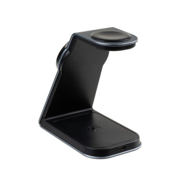 Fixed - 3in1 Mag Aluminum Wireless Charging station Black