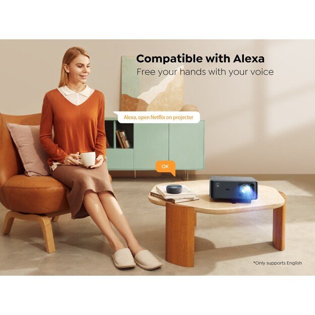 Yaber - K2s Smart Entertainment Theatre Projector with JBL Speakers