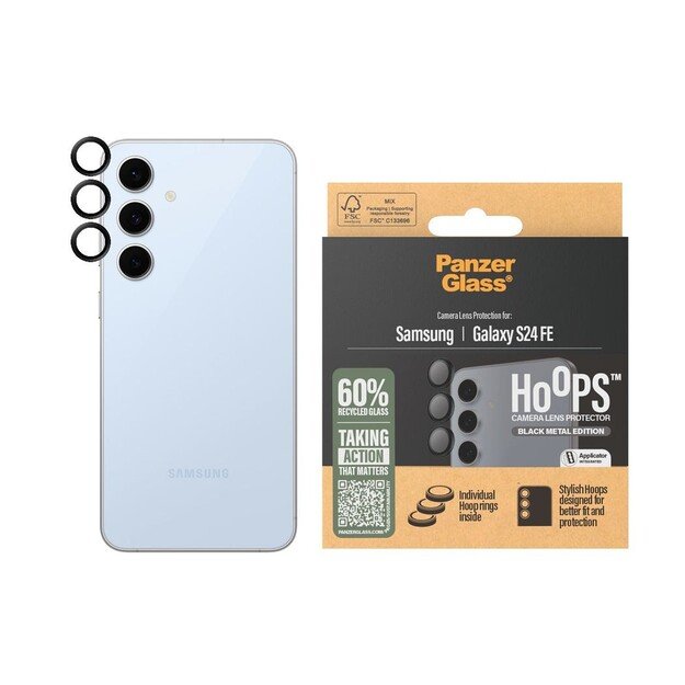 PanzerGlass Hoops - Camera Lens Protector - Samsung Galaxy S24 FE - Black