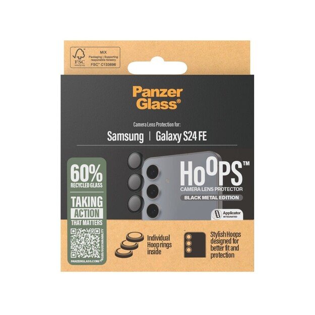 PanzerGlass Hoops - Camera Lens Protector - Samsung Galaxy S24 FE - Black
