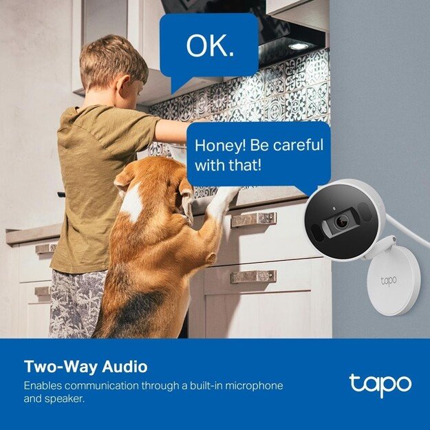 TP-Link - Tapo AI Home Security Wi-Fi Camera Tapo C125