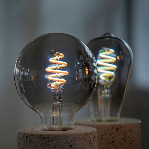 Hombli - Smart Bulb G95 CCT Filament (E27) - Smokey