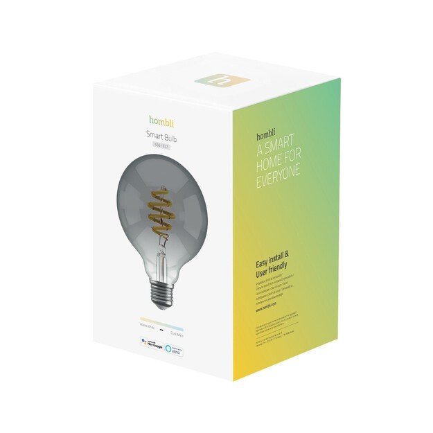 Hombli - Smart Bulb G95 CCT Filament (E27) - Smokey