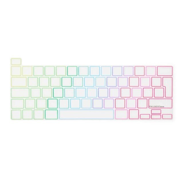 Philbert - Keyboard cover Europe -  MacBook Pro 13” M1-M2 2020/2022 and 16” 2019 Transparent/Rainbow