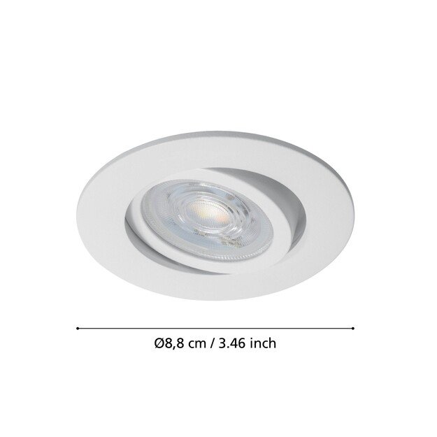 EGLO - Saliceto-Z Recessed Light - White Ø8.8 cm - RGB + Tunable White - Zigbee & Bluetooth
