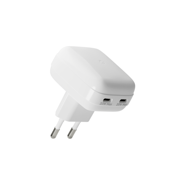 dbramante1928 - Re-charge Pro - EU Flat Wall Charger 2xUSB-C 20W-W