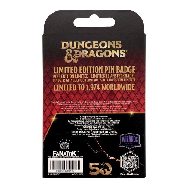 Dungeons & Dragons 24k Gold Plated Alignment Spinner Pin Badge