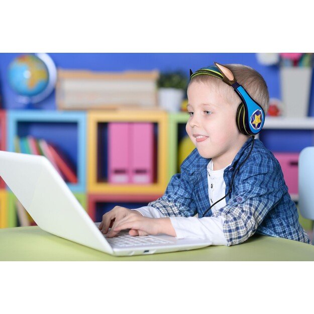 eKids - Disney Paw Patrol Chase Youth Headphones for kids with Volume Control to protect hearing