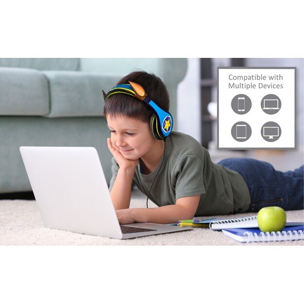 eKids - Disney Paw Patrol Chase Youth Headphones for kids with Volume Control to protect hearing