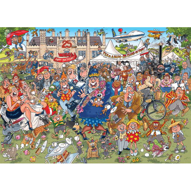 Wasgij - Original - #40 - Garden Party! 25th anniversary (2x1000 pieces) (JUM5019)