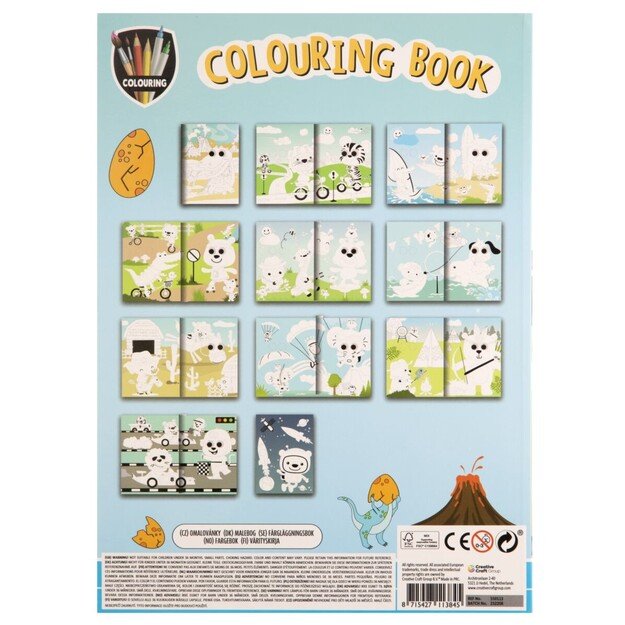 Moxy - Colouring Book Wobbly Eyes - Dino