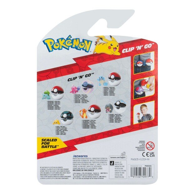 Pokemon - Clip N Go Charmander With Poke Ball (PKW3635)