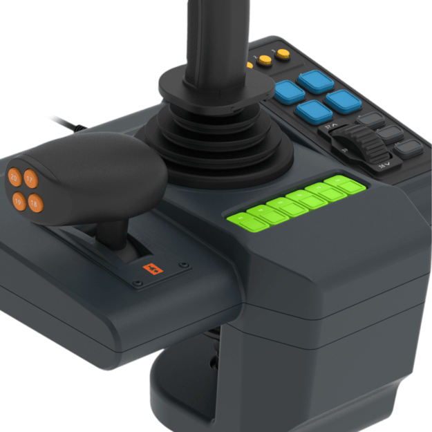 HORI - Farming Control System for PC (Windows 11/10) for Farming Simulator with Full-Size Steering Wheel, Control Panel & Pedals