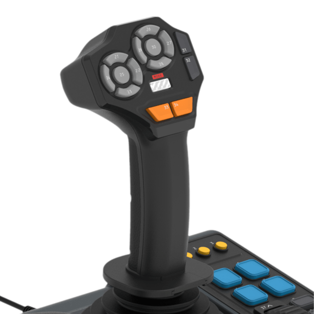 HORI - Farming Control System for PC (Windows 11/10) for Farming Simulator with Full-Size Steering Wheel, Control Panel & Pedals