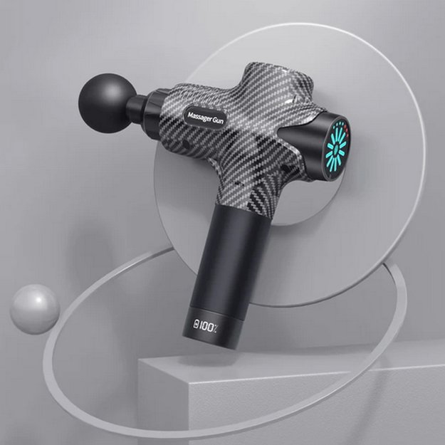 PISTOLET DO MASAŻU MASAŻER DO PLECÓW CIAŁA MASSAGE GUN 12 KOŃCÓWEK GŁOWIC 22