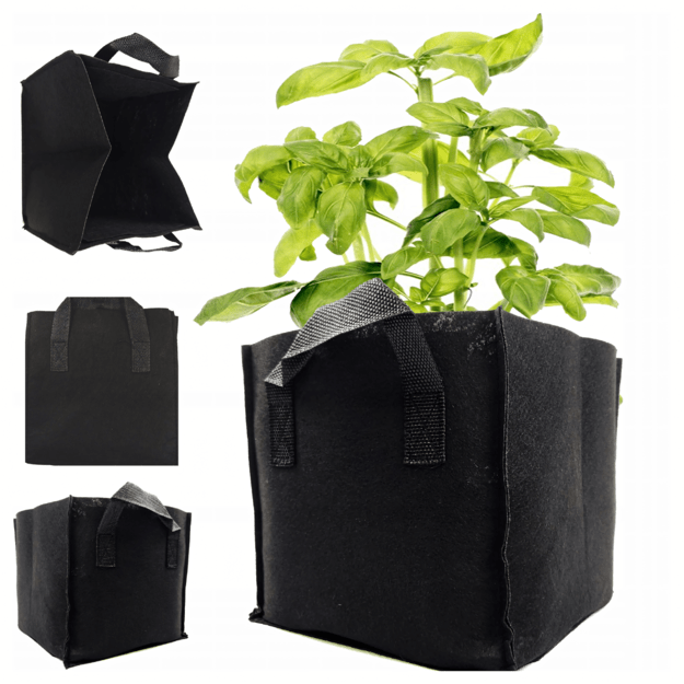 Veltinis gėlių vazonų maišas daržovėms ir gėlėms sodinti, 8 l