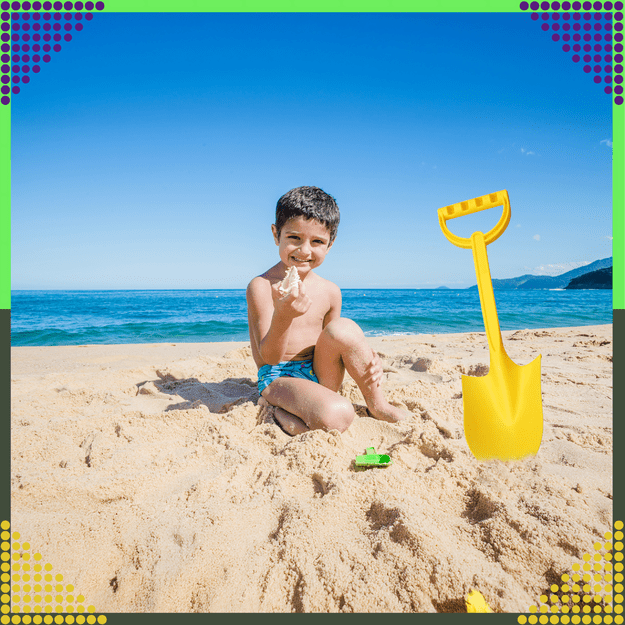 Łopatka Łopata Szpadel do Piasku na Plażę Piaskownice Mocna duża 51 cm  7