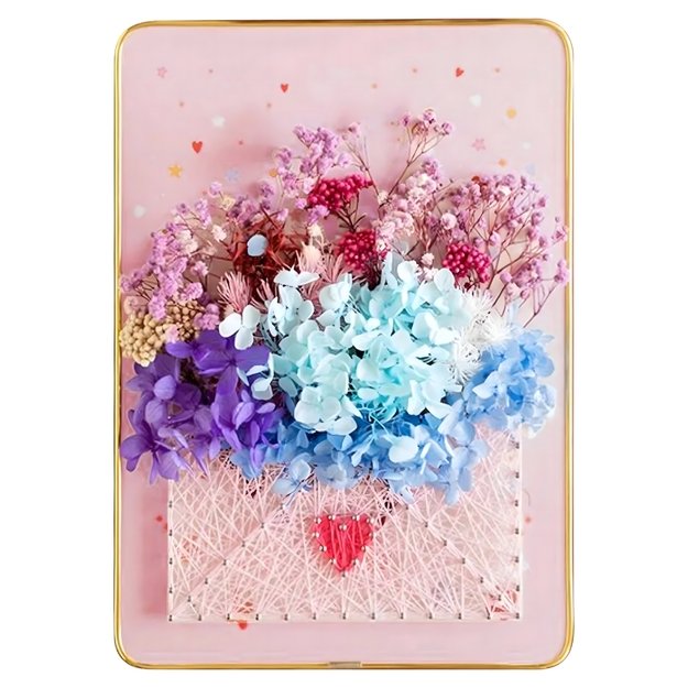 ZESTAW KREATYWNY DO STRING ART PRZEPLATANKA HAFT OBRAZ LED W RAMCE 21x30 CM 15