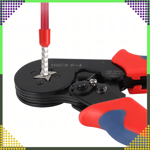 Crimping press for ferrules, connectors, cable terminals, wires 0.25-10mm