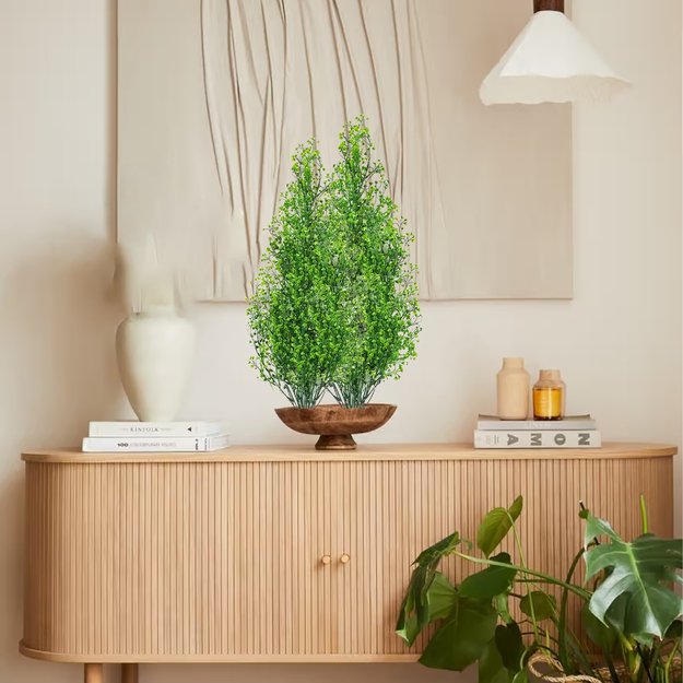 ZESTAW SZTUCZNE KWIATY DEKORACYJNE GIRLANDA KWIATOWA BLUSZCZ 2SZT 80CM 24