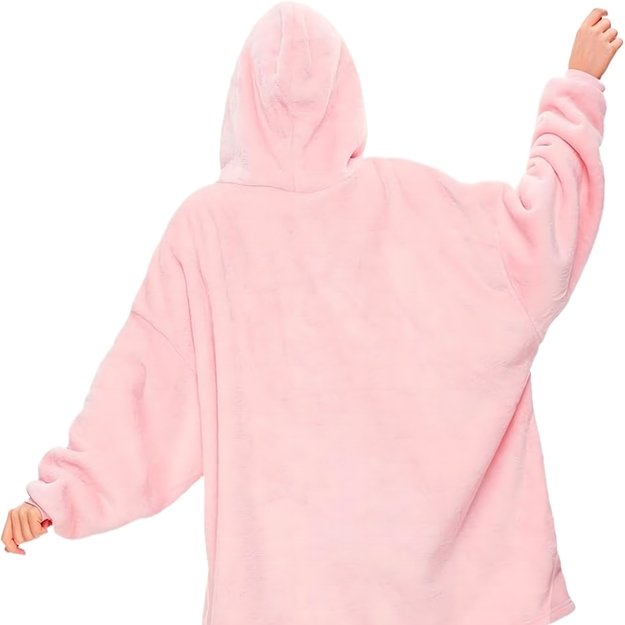 DUŻA BLUZA KOC KOCOBLUZA OVERSIZE GRUBA Z KAPTUREM SZLAFROK DAMSKA MĘSKA 4