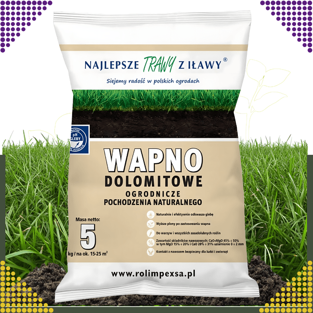 Premium Wapno Dolomitowe Ogrodnicze Ogrodowe Naturalne Nawóz Eko 20kg 15