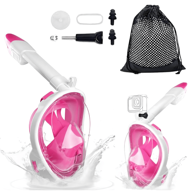 Maska do Nurkowania Pływania Snorkelingu Wody Pełnotwarzowa na Basen L/XL 