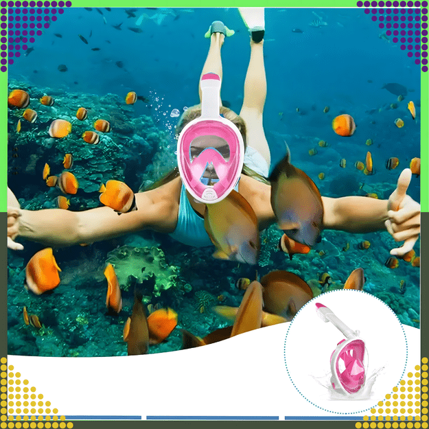 Maska do Nurkowania Pływania Snorkelingu Wody Pełnotwarzowa na Basen L/XL  10