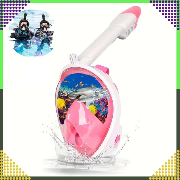 Maska do Nurkowania Pływania Snorkelingu Wody Pełnotwarzowa na Basen L/XL  7