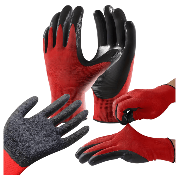 12 pairs of protective garden work gloves, porous gloves for the garden and workshop