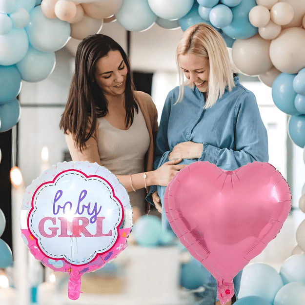 Balony na Baby Shower Bobas Dziewczynka Baby Girl Zestaw 5 szt Gwiazdki  9