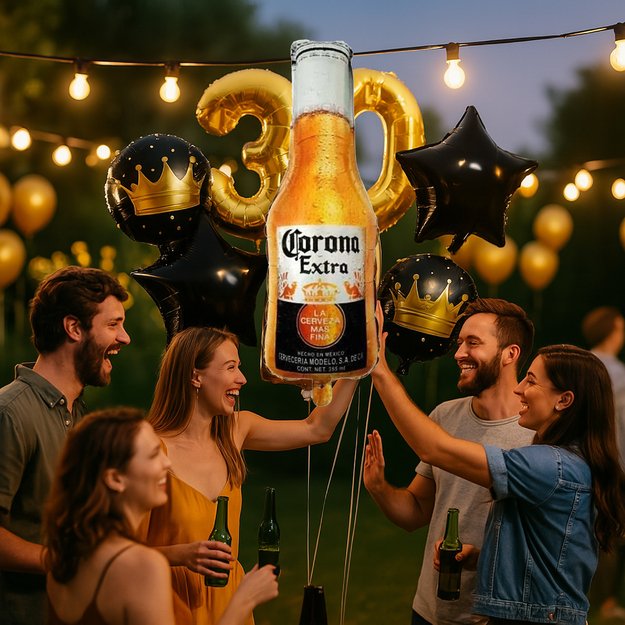 Zestaw Balonów Urodzinowych na Imprezę Butelka Piwa Corona Urodziny Prezent 13